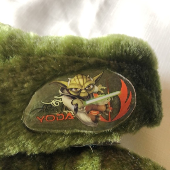 Slippers Star Wars Yoda toddler boys or boys sizes 8-9M or 10-11M fabric upper - Picture 3 of 8